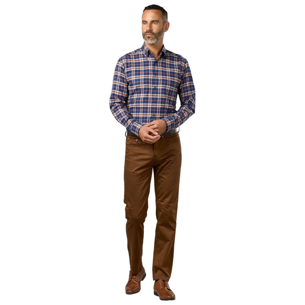 Double Two Casual Long Sleeve Shirt - Brown