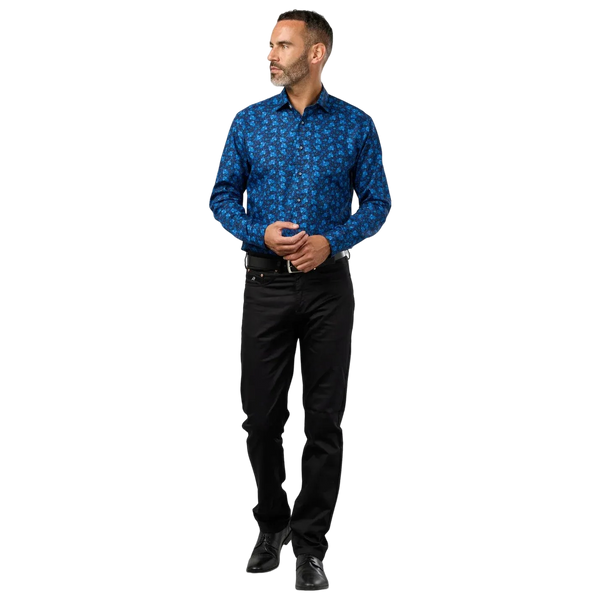 Double Two Casual Long Sleeve Shirt - Navy