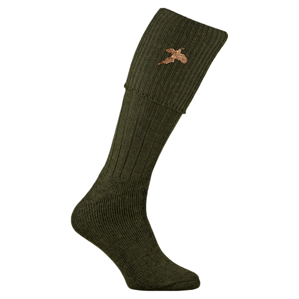 Pennine Stalker Pheasant Socks - Olive