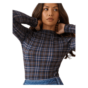 Nobody's Child Grown On Neck Printed Top - Blue