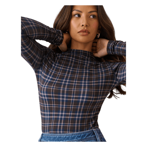 Nobody's Child Grown On Neck Printed Top - Blue