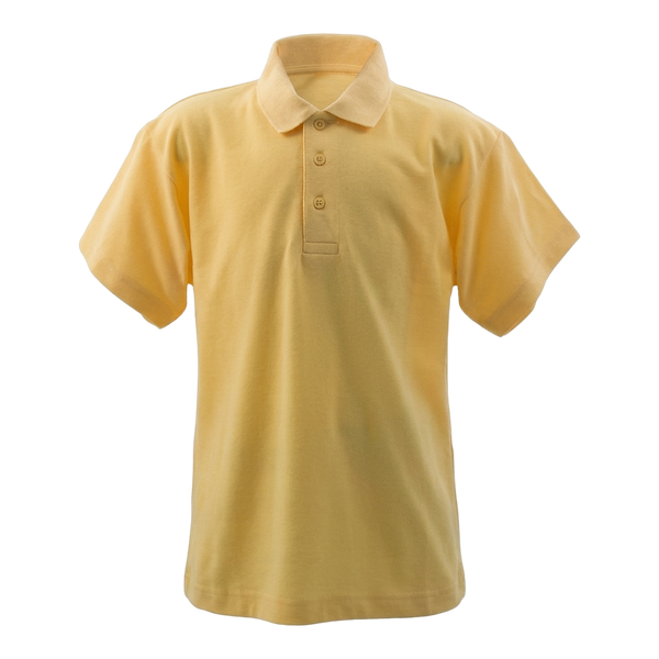 School Polo Shirt in Light Gold