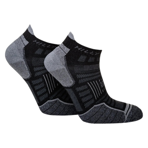 Hilly Twin Skin Socklet for Men in Black & Charcoal