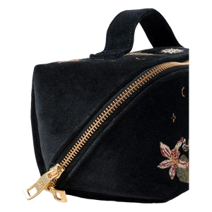 Elizabeth Scarlett Velvet Open Flat Makeup Bag