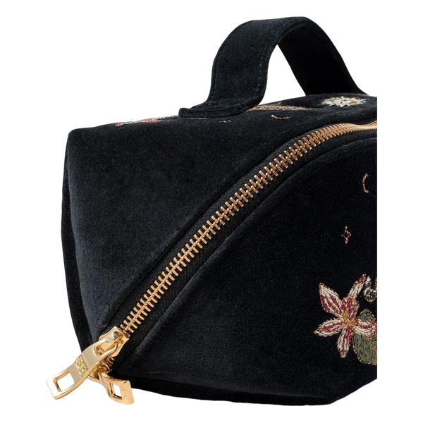 Elizabeth Scarlett Velvet Open Flat Makeup Bag