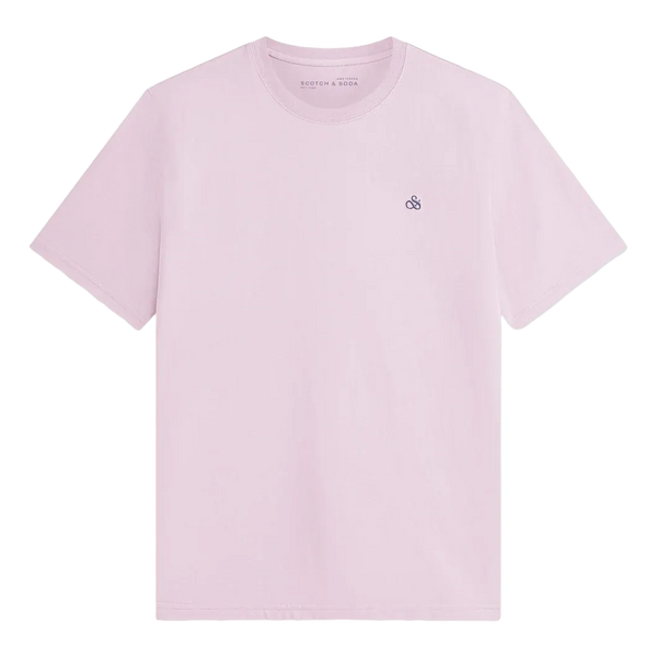 Scotch & Soda Chest Logo Regular Fit T-Shirt - Lavender Frost