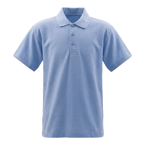 School Polo Shirt in Sky
