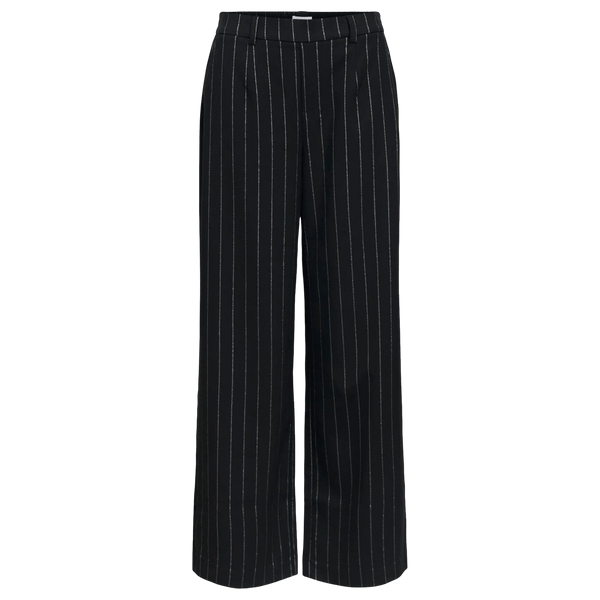 Object Lisa Wide Pants Aop - Black Silver