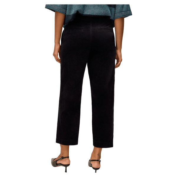 White Stuff Illy Velvet Trousers - Pure Blk