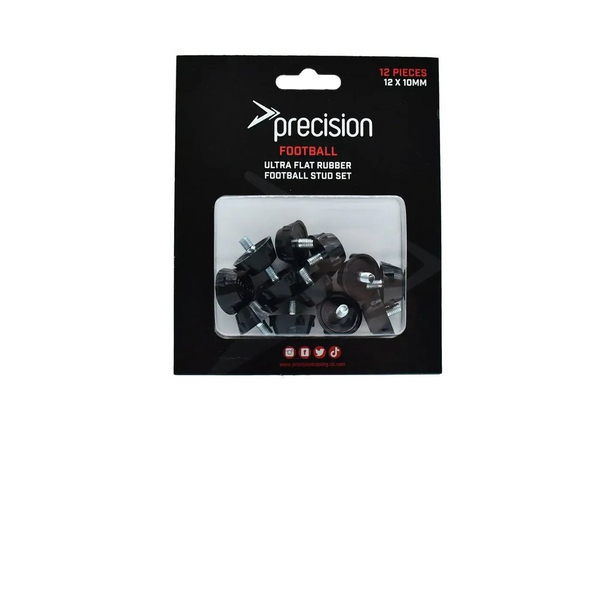 Precision Ultra Flat Rubber Studs for Men in Black