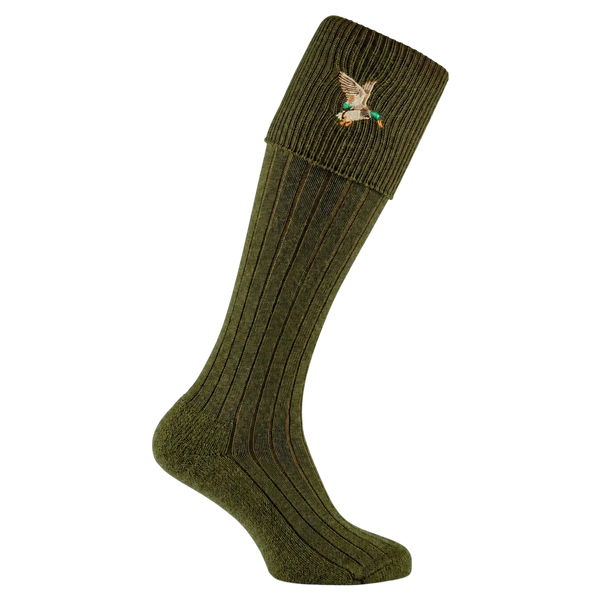Pennine Stalker Duck Socks - Olive