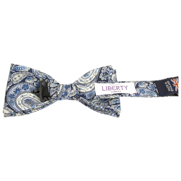 Van Buck Cotton Bow Tie Made with Liberty Fabric - Lee Manor Blue