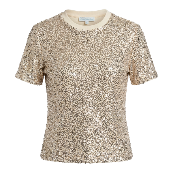 Never Fully Dressed Silver Sequin T-shirt