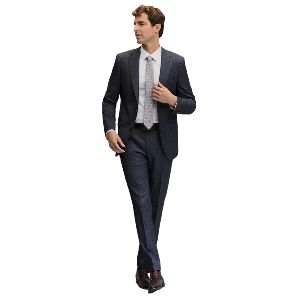 Digel Textured Suit Jacket - Navy
