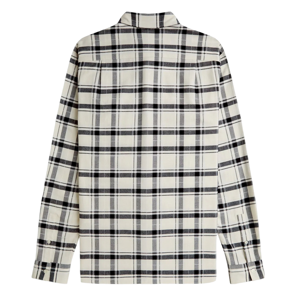 Fred Perry Brushed Tartan Shirt - Ecru
