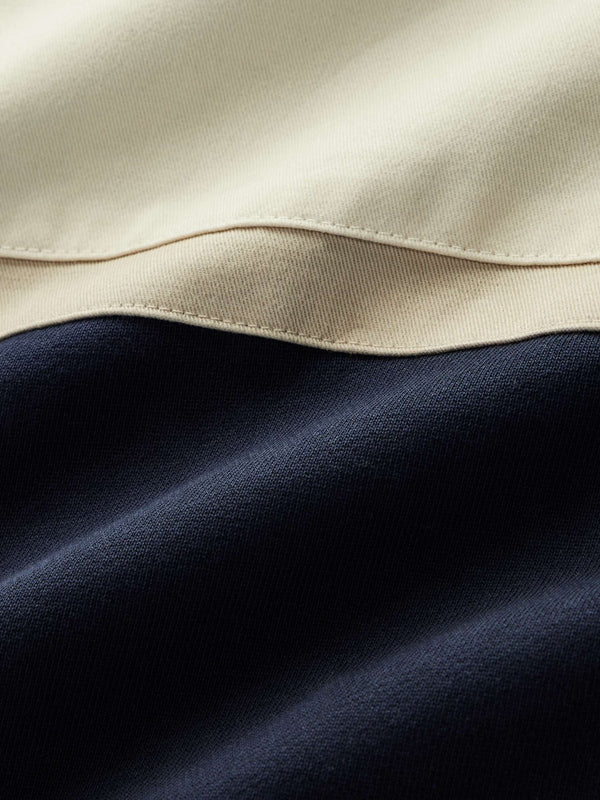 R. M. Williams Classic Quarter Zip Sweatshirt - Navy/Sand