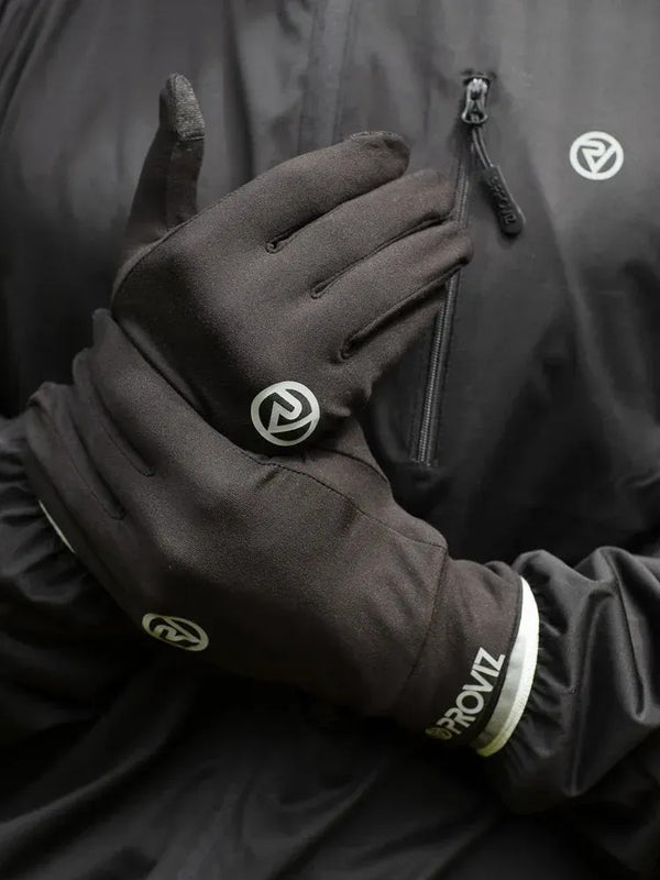 Proviz Lightweight Touchscreen Running Gloves - Black