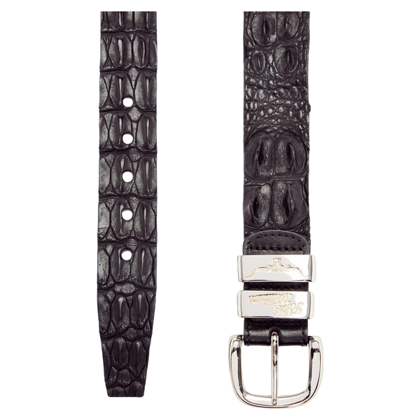 R. M. Williams Crocodile Belt for Men - Black