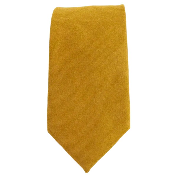 Van Buck Van Buck Plain Wool Tie - Mustard