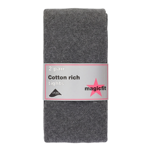Cotton Soft Tights - 2PK - Grey