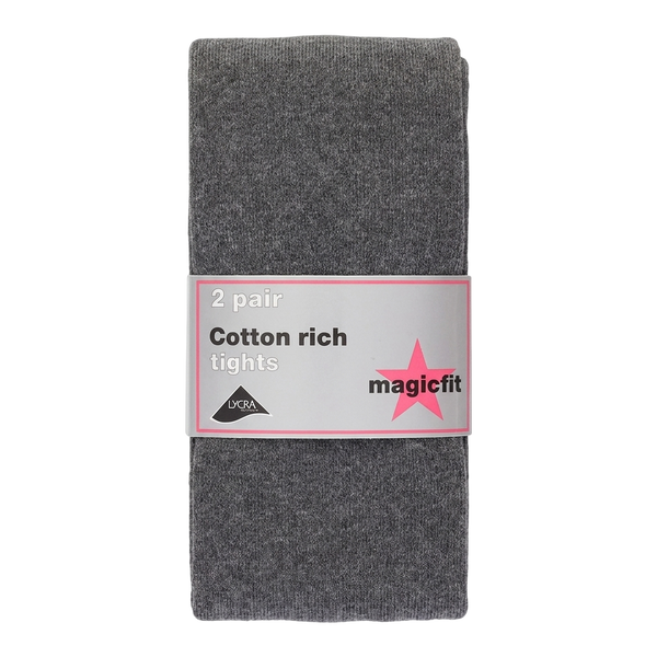 Cotton Soft Tights - 2PK - Grey