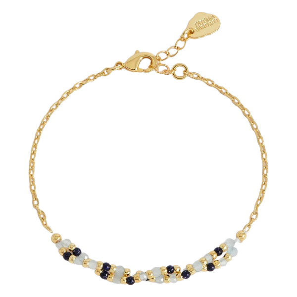 Estella Bartlett Twisted Gemstone Bead Bracelet - Gold Plated