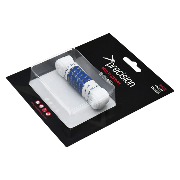 Precision Flat Laces for Men in White