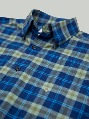 Double Two Casual Long Sleeve Shirt - Green