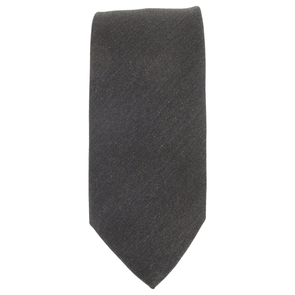 Van Buck Plain Brushed Silk Soho Tie - Black