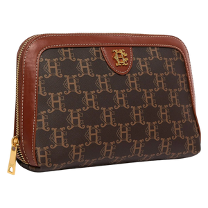 Holland Cooper Makeup Pouch - Tan Monogram