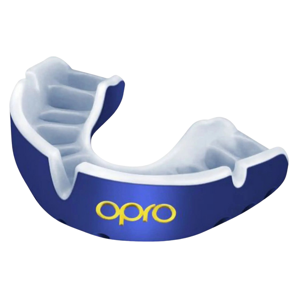 Opro Gold Mouth Guard for Adults and Juniors in Blue/Pearl