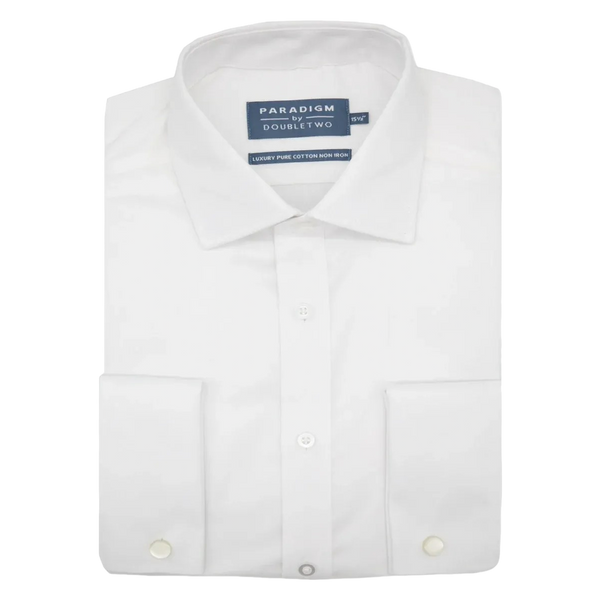 Double Two Tailored Fit Double Cuff Formal Shirt
