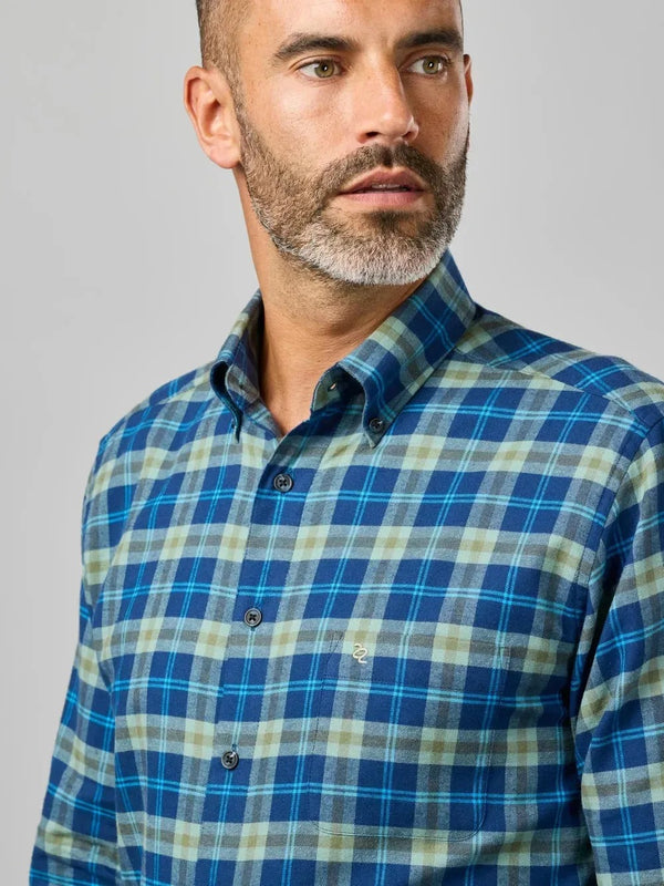 Double Two Casual Long Sleeve Shirt - Green