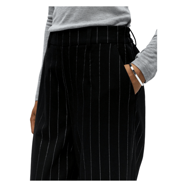 Object Lisa Wide Pants Aop - Black Silver