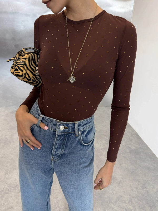 Never Fully Dressed Chocolate Icon Bodysuit
