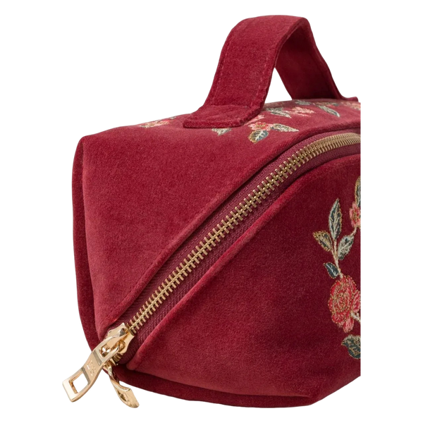 Elizabeth Scarlett Velvet Open Flat Makeup Bag