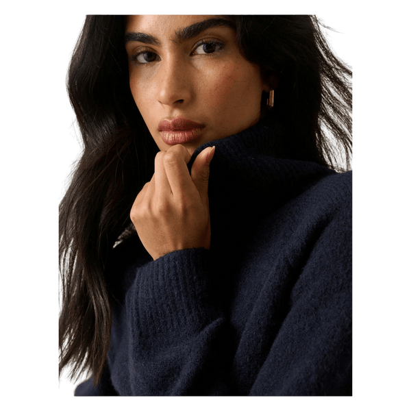 Nobody's Child Roll Neck Jumper - Relaxed Fit - Blue