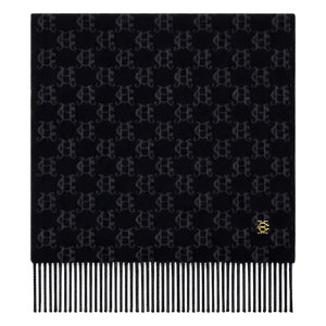Holland Cooper Heraldic Monogram Scarf - Black Monogram