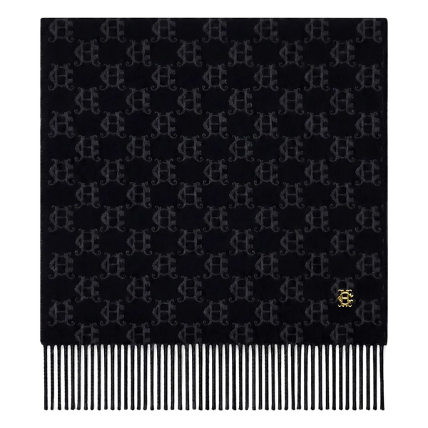 Holland Cooper Heraldic Monogram Scarf - Black Monogram