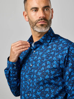 Double Two Casual Long Sleeve Shirt - Navy