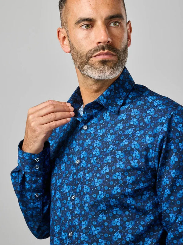 Double Two Casual Long Sleeve Shirt - Navy