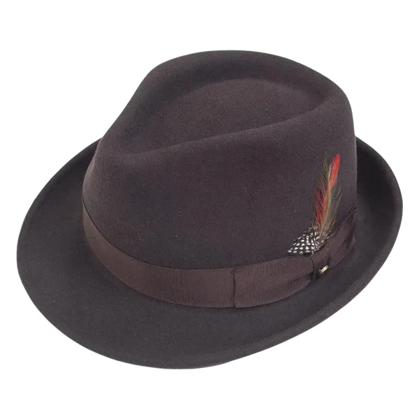 Stetson Elkader Trilby Hat for Men in Dark Brown