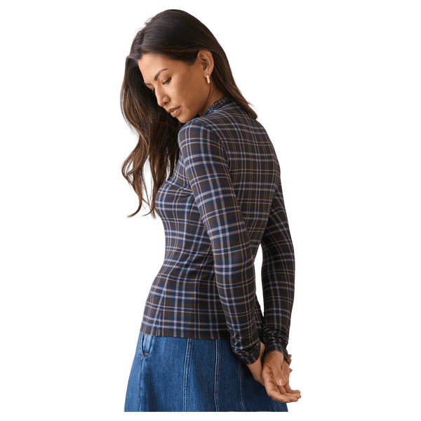 Nobody's Child Grown On Neck Printed Top - Blue