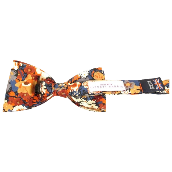 Van Buck Cotton Bow Tie Made with Liberty Fabric - Thorpe Orange