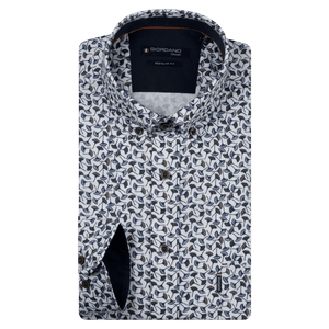 Giordano Long Sleeve Button Down Printed Shirt - Green
