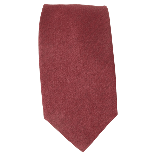 Van Buck Plain Brushed Silk Soho Tie - Wine