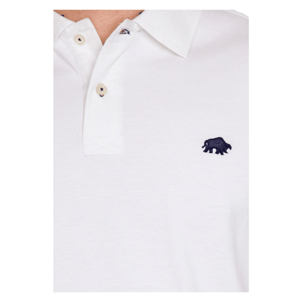 Raging Bull Plain Polo  for Men in White