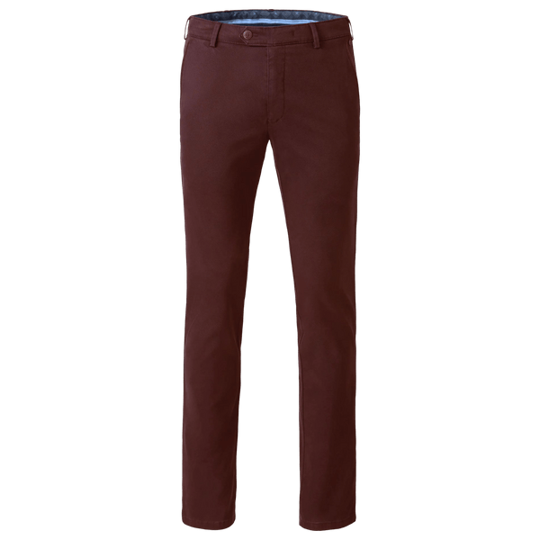 Meyer New York Trim Detail Chinos - Burgundy