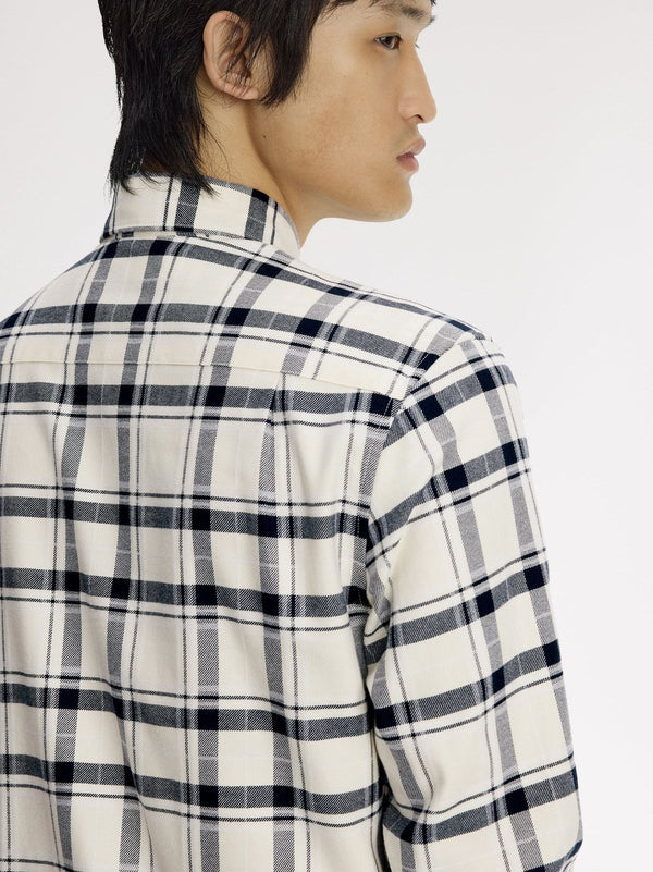 Fred Perry Brushed Tartan Shirt - Ecru