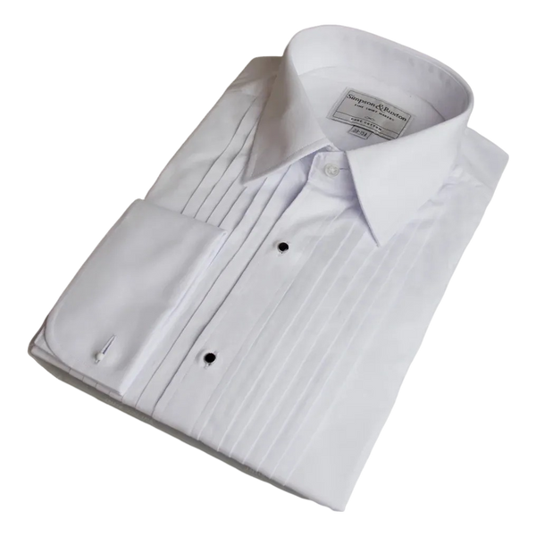 Simpson & Ruxton SC Reg Fit Dress Shirt for Men in White